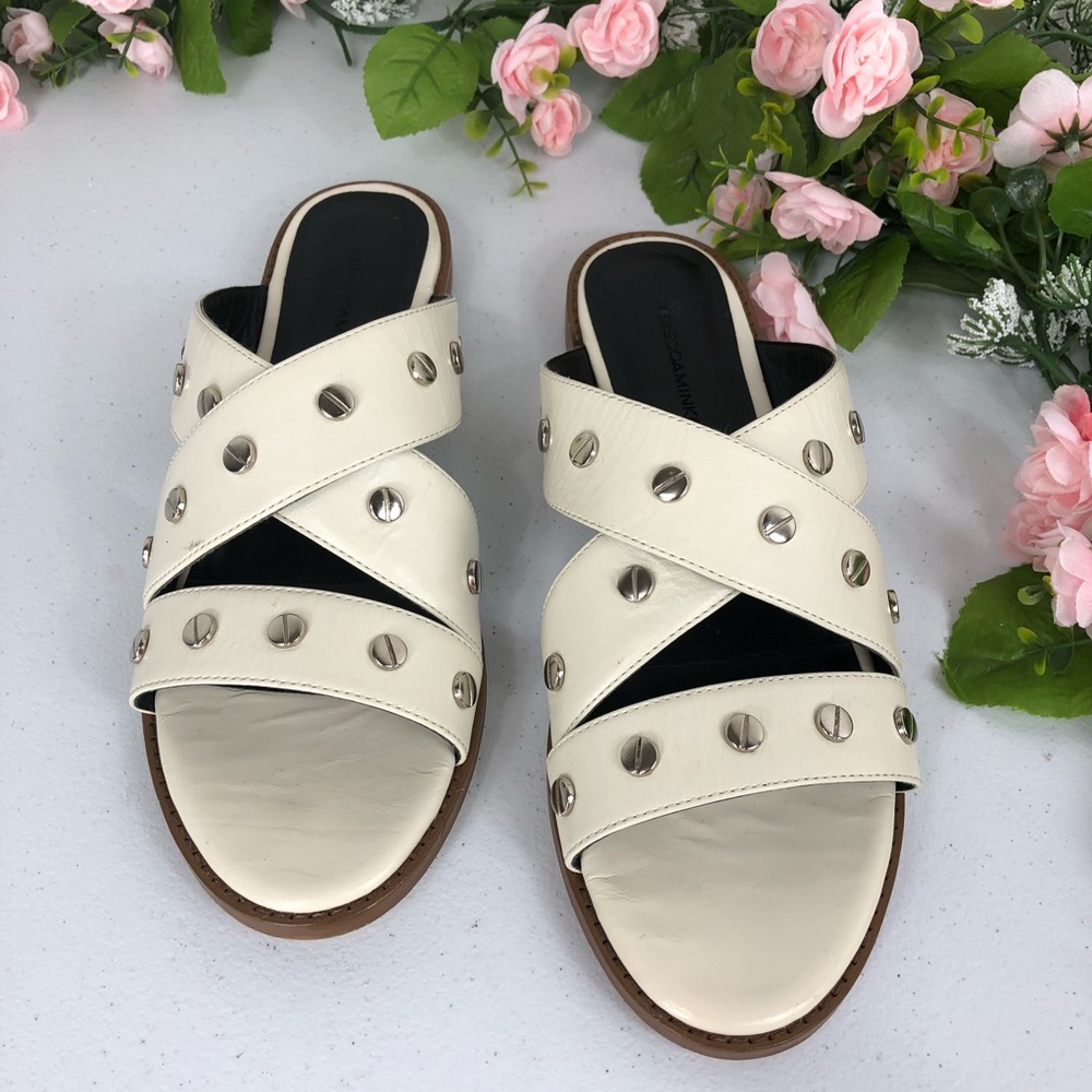 Rebecca Minkoff white slip on sandals size 8.5M - Picture 2 of 8